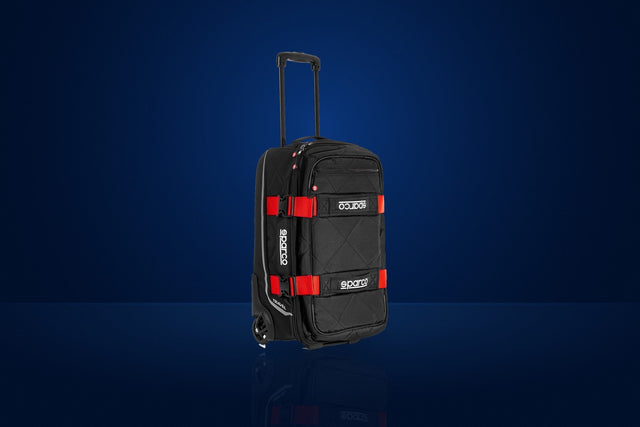 Sparco Travel Bag with Wheels, 55 x 35 x 25 cm – Black / Red