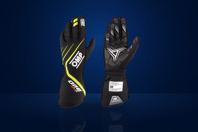 OMP One-S Racing Gloves (2019 MY) – Black / Fluo Green