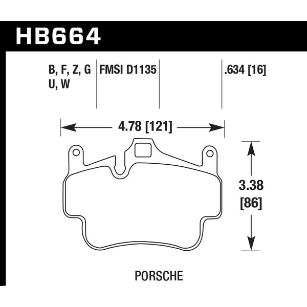 Hawk Performance DTC-60 (16 mm) Front Brake Pads for Porsche 911 Carrera 4 GTS/Carrera GTS/Boxster S/Cayman S