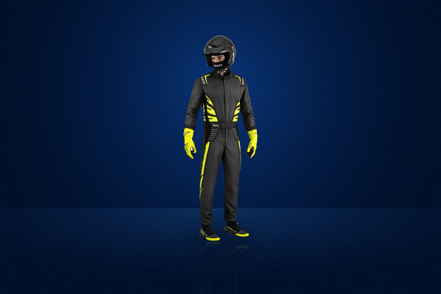 Sparco Infinity 5.0 Race Suit – Dark Grey / Fluo Yellow
