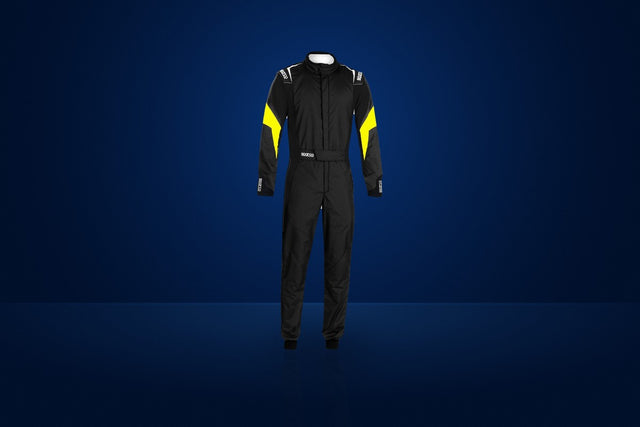 Sparco Competition Race Suit – Black / Fluo Yellow