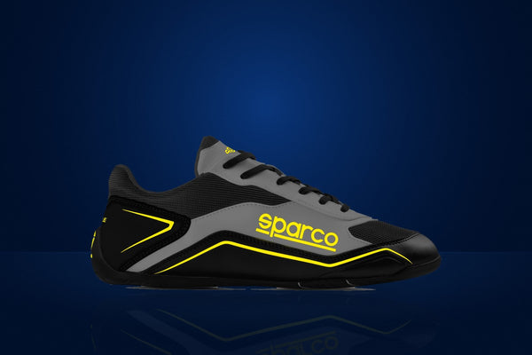 Sparco S-Pole Casual Shoes – Black / Grey / Yellow