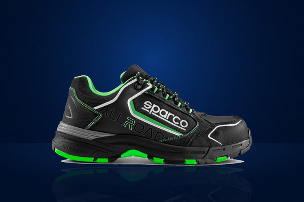 Sparco Allroad S3 Mechanic Shoes – Black / Fluo Green