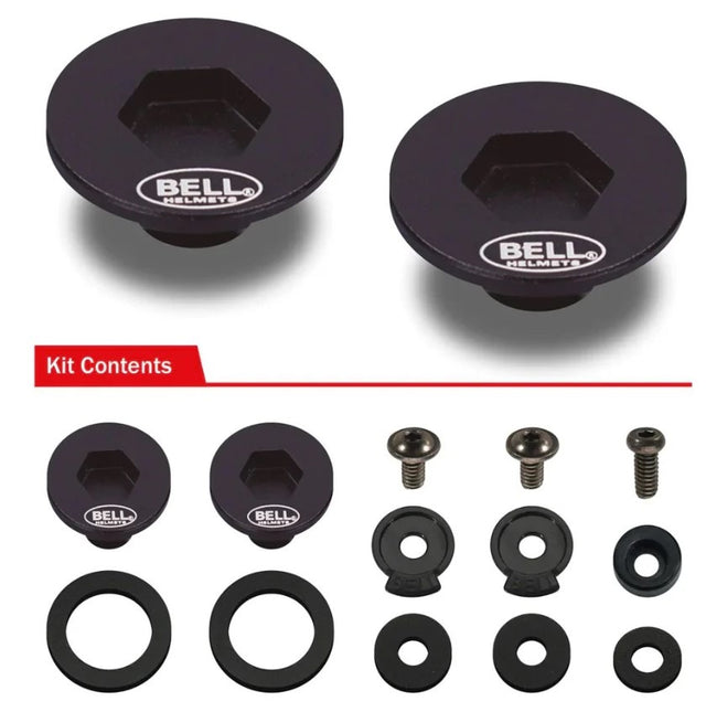 Bell SV Visor Pivot Kit (for SE07 / SE077) – Black
