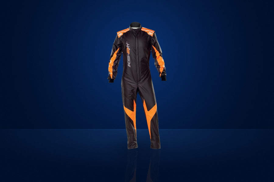 OMP KS-2 Art Karting Suit – Black / Fluo Orange