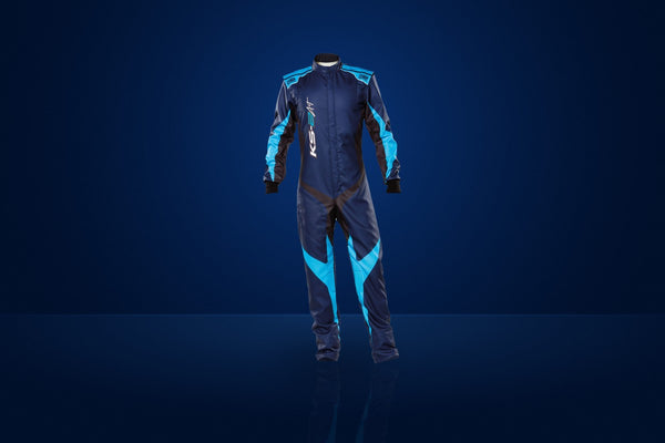 OMP KS-2 Art Karting Suit – Navy / Light Blue