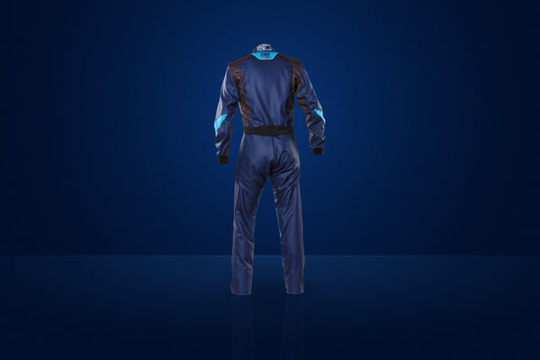 OMP KS-2 Art Karting Suit – Navy / Light Blue