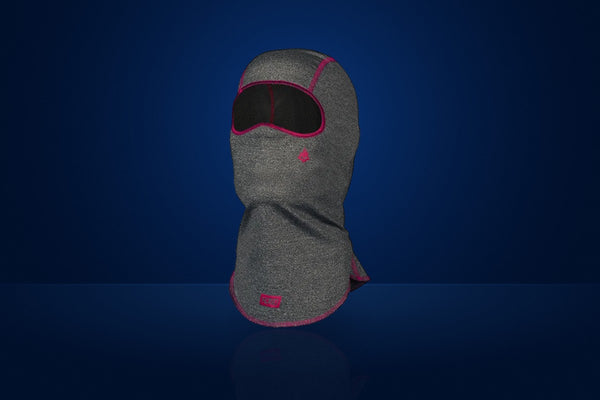 HOGO N2 Melange Karting Balaclava – Grey / Purple