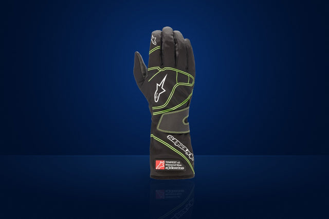Alpinestars Tempest v2 Waterproof Gloves – Black / Fluo Green