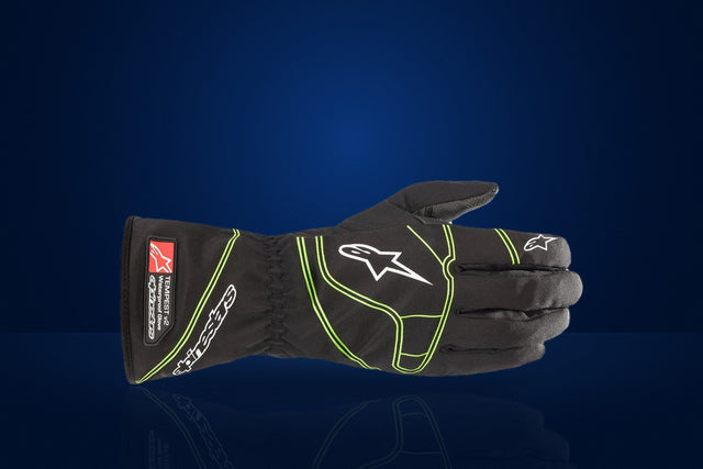 Alpinestars Tempest v2 WP Youth Karting Rain Gloves – Black / Fluo Green