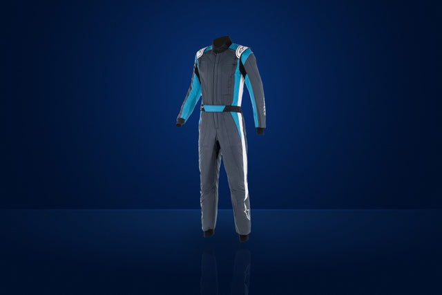 Alpinestars GP Pro Comp v2 Race Suit – Asphalt / Light Blue / White
