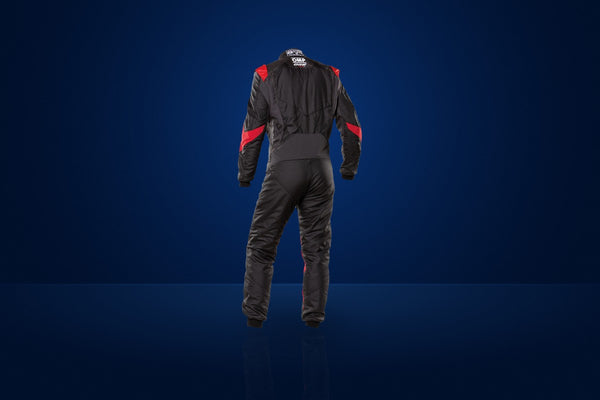 OMP One Evo X Race Suit – Black / Red