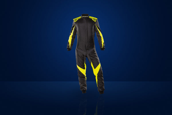 OMP One Evo X Race Suit – Black / Fluo Yellow