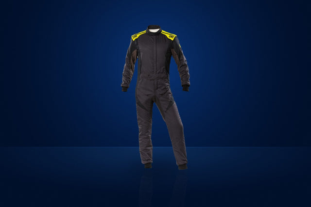 OMP First Evo Race Suit (2020 MY) – Anthracite / Fluo Yellow