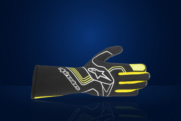 Alpinestars TECH-1 RACE v3 Racing Gloves – Black / Fluo Yellow