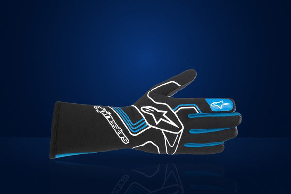 Alpinestars TECH-1 RACE v3 Racing Gloves – Black / Light Blue