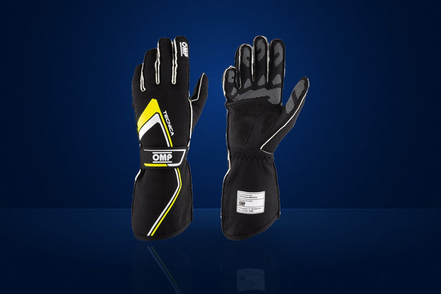 OMP Tecnica Racing Gloves (2021 MY) – Black / Fluo Yellow