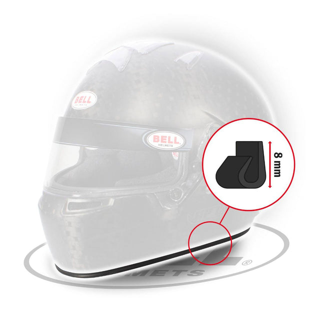 Bell Helmet Trim Edge Rubber (8 mm, V10, 1.7 m) – Black