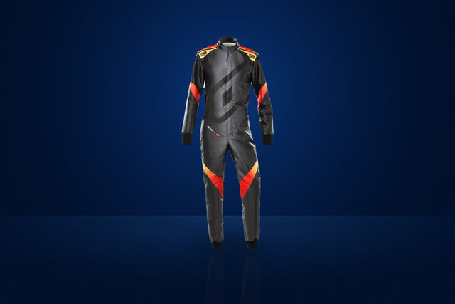 OMP KS-X Art Karting Suit – Black / Yellow / Red