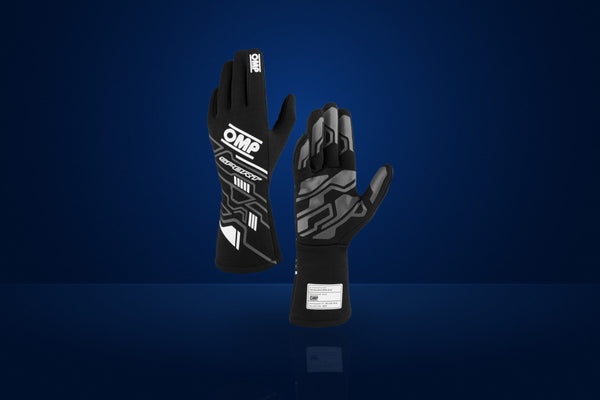 OMP Sport Racing Gloves (2024 MY) – Black / White