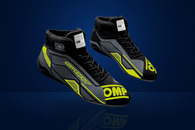 OMP Sport Racing Shoes – Black / Fluo Yellow
