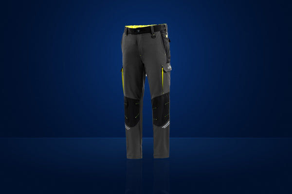 Sparco Tech Mechanic Trousers – Grey / Fluo Yellow