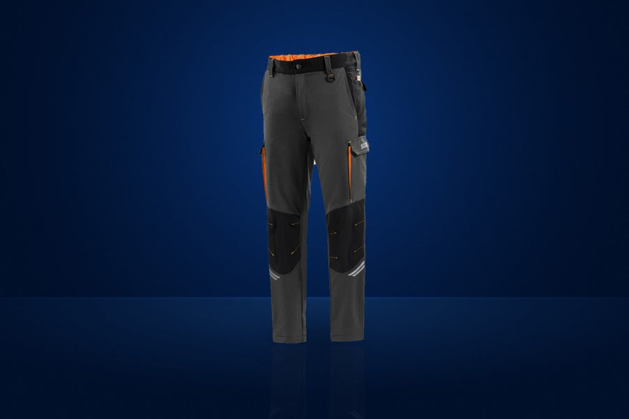 Sparco Tech Mechanic Trousers – Black / Fluo Orange