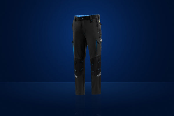 Sparco Tech Mechanic Trousers – Black / Light Blue