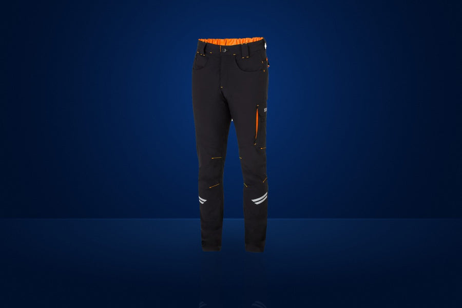 Sparco Tech Light Mechanic Trousers – Black / Fluo Orange