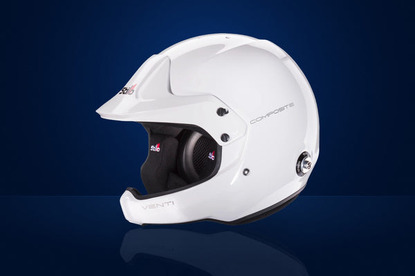 Stilo Venti WRC Composite Rally Race Helmet (WRC headset, with HANS clips) – White