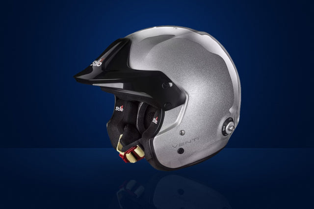 Stilo Venti Trophy Jet Race Helmet (with HANS clips) – Silver