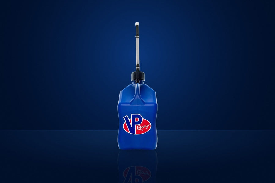 VP Racing Plastic Fuel Container, 20 L (Square, with Spout) – Blue
