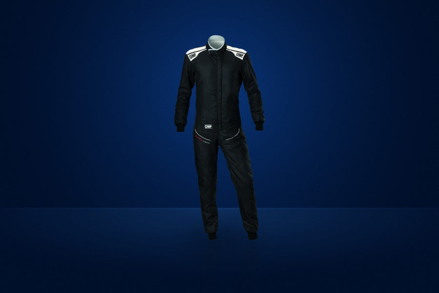 OMP Tecnica Superlight Race Suit – Black / Silver