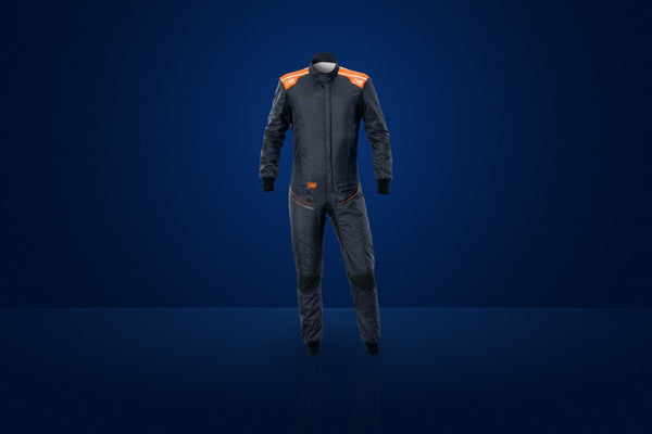 OMP Tecnica Superlight Race Suit – Navy / Fluo Orange