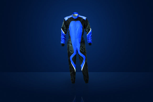 OMP KS-3X Art Karting Suit – Black / Blue