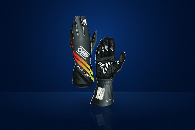 OMP KS-X Art Karting Gloves – Black / Yellow / Red