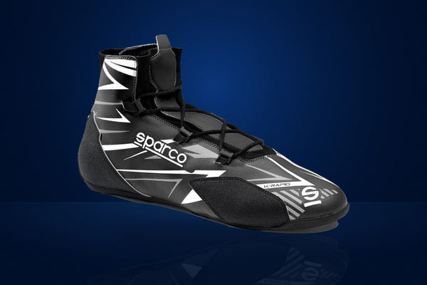 Sparco K-Rapid Laces Karting Shoes – Black / White