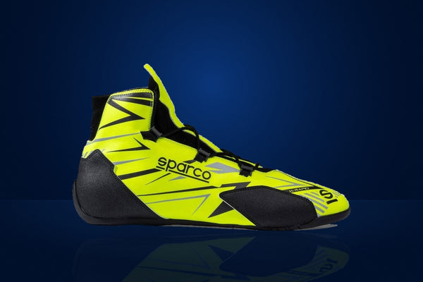 Sparco K-Rapid Laces Karting Shoes – Fluo Yellow / Black