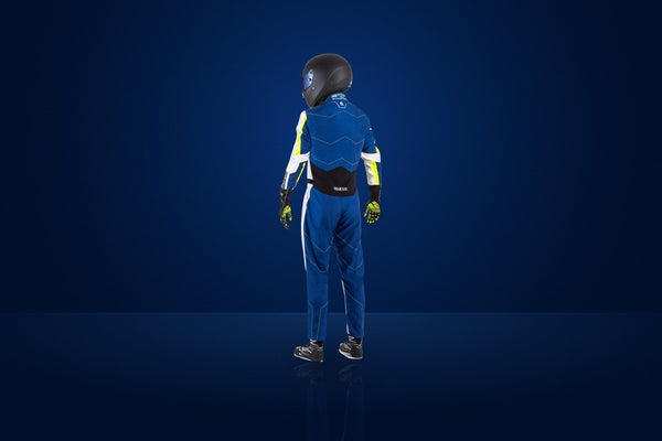 Sparco Kerb Advanced Karting Suit – Blue / Fluo Yellow