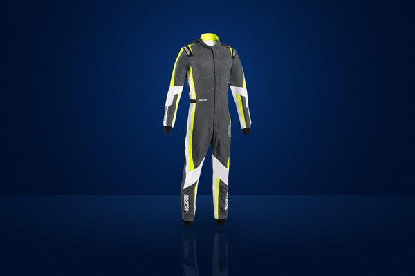 Sparco Kerb Advanced Karting Suit – Dark Grey / Fluo Yellow