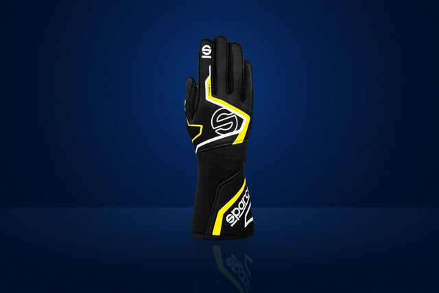 Sparco Tide+ Racing Gloves – Black / Fluo Yellow