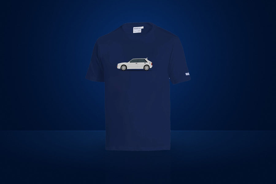 Sparco Lancia HF Delta T-Shirt – Navy / White