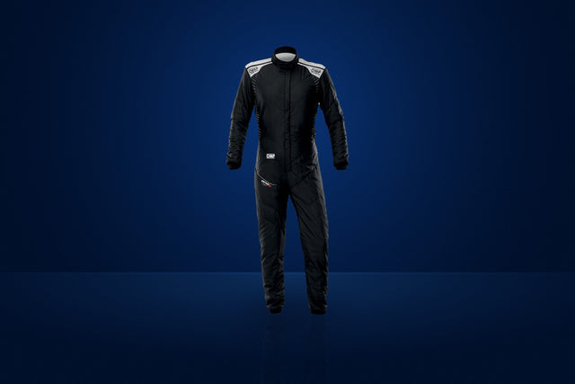 OMP One-S Air Race Suit – Black / Silver