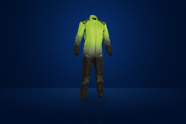 OMP One Art Air Race Suit – Black / Fluo Yellow