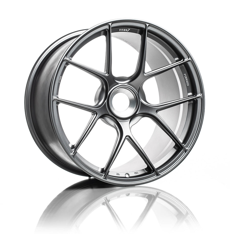 Titan7 T-S5 Forged Centerlock Rear Wheel 20x12 ET45, Satin Titanium, for Porsche 911 GT3 (991)
