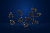 Circle Grommet Vent Plug Kit, Black, 10 pcs