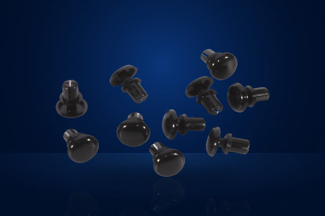Circle Grommet Vent Plug Kit, Black, 10 pcs