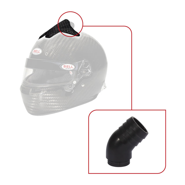 Forced Air 8-Hole Top / 45° Kit (V05), Carbon Fibre