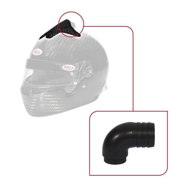 Forced Air 8-Hole Top / 90° Kit (V05), Carbon Fibre