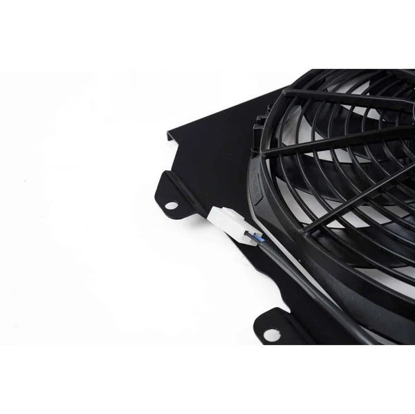 CSF All Aluminum Fan Shroud with 12-inch SPAL Fan (black) for Radiator K-Swap CSF 2850K/2850KB
